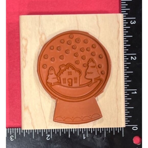 Stampin' Up! Sweet Snowglobe Wood Mounted Rubber Stamp 120868 - Picture 1 of 3